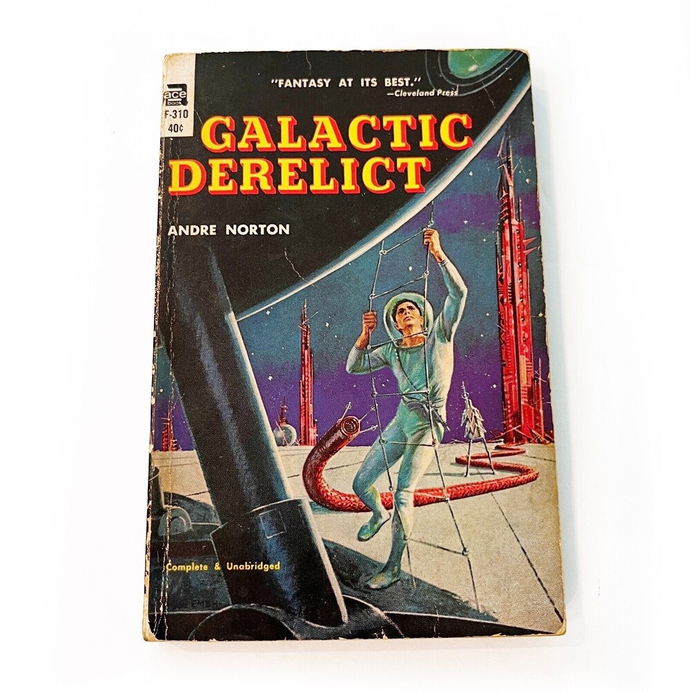 Vintage Book: GALACTIC DERELICT By Andre Norton 1959 Ace Books Time Traders
